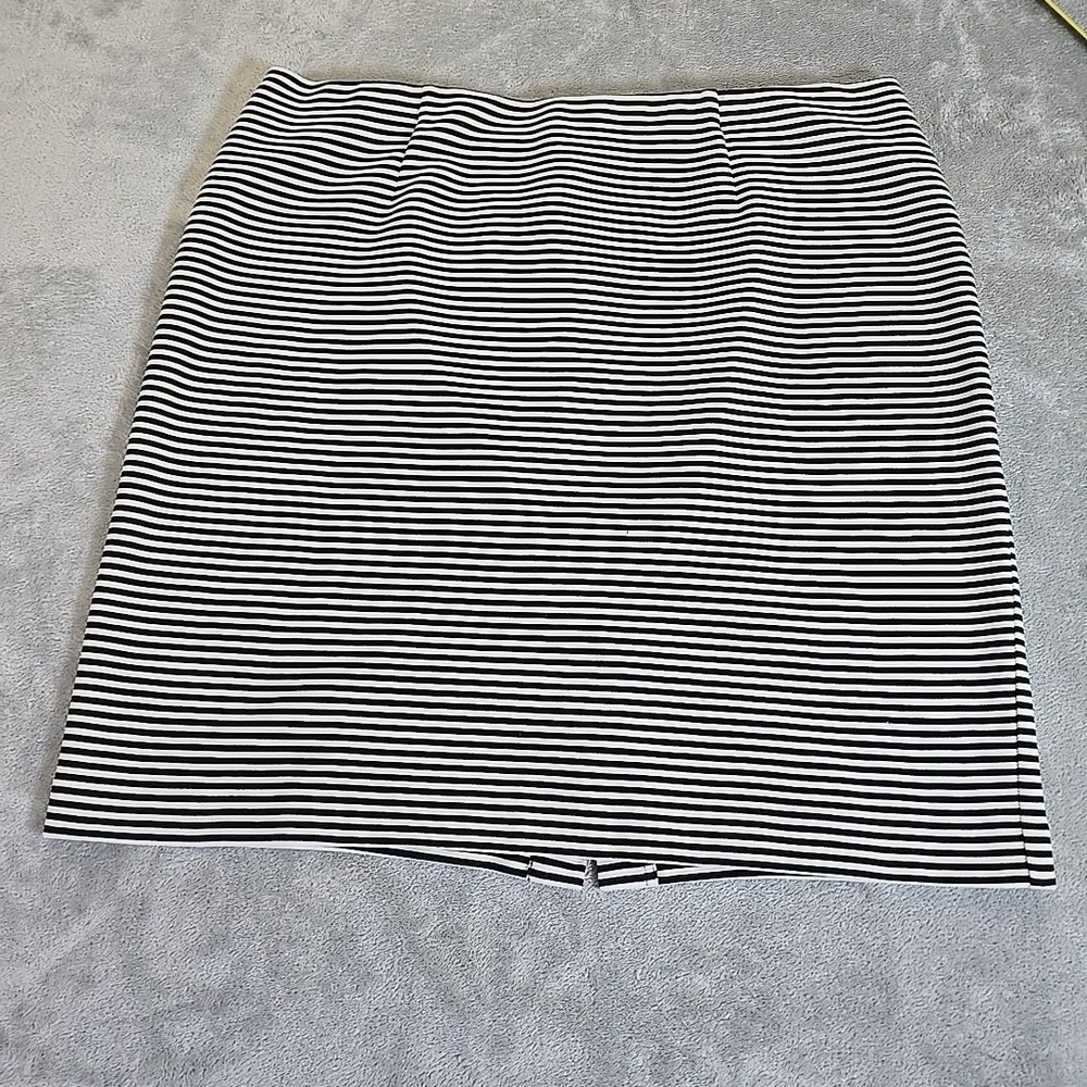 J. Jill Skirt Womens XL Tall Striped Knit Pencil Mini Workwear Casual‎